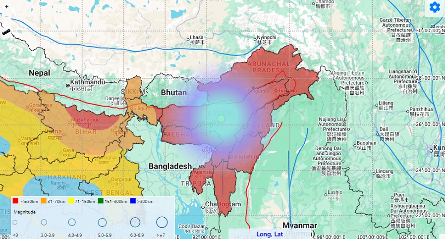 آسام میں 4.3 شدت کے زلزلے کا جھٹکا